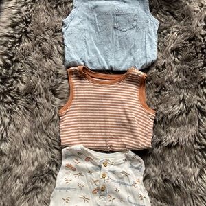 3 pack Organic Cotton Rib Bodysuits